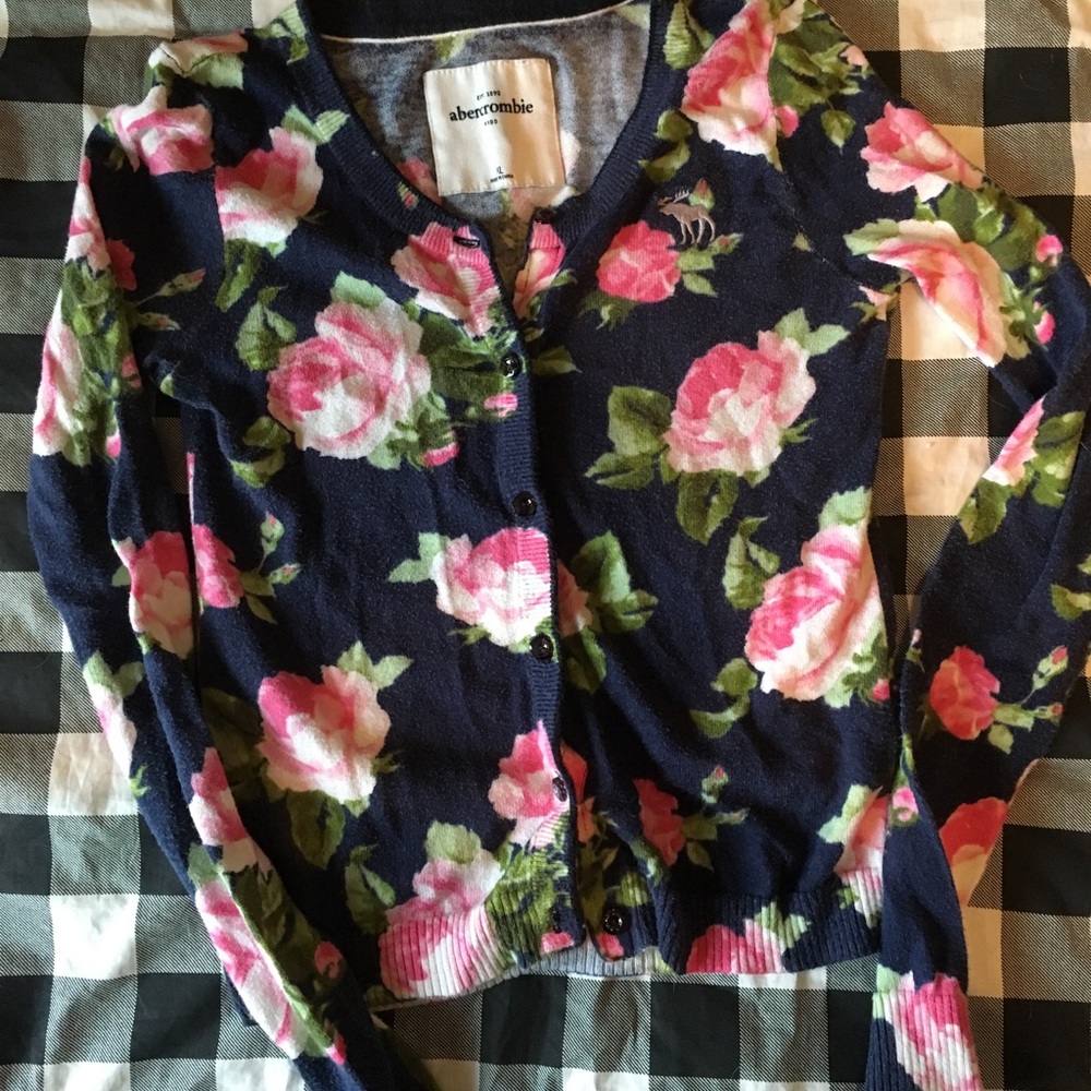 Abercrombie floral cardigan